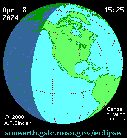 Another Solar Eclipse Is Coming In 2024-- And Columbus Has An Amazing View 1 NASA diagram of the April 8, 2024 total solar eclipse path over North America