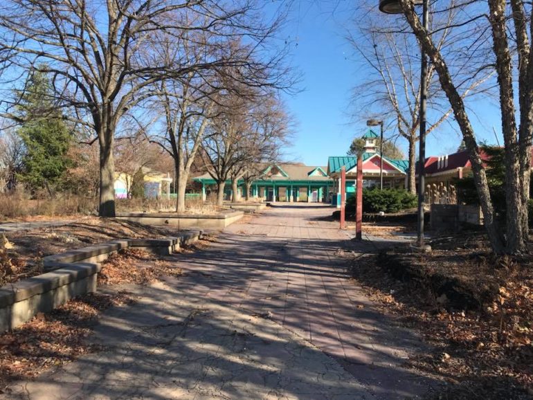 SeaWorld Ohio: What Happened To The Abandoned Park 2 Abandoned walkway and pavilion buildings at the former SeaWorld Ohio site