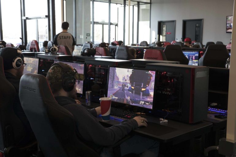 Game Arena In Hilliard Is About So Much More Than Video Games 7 Gamers play at PC stations near floor-to-ceiling windows at Game Arena