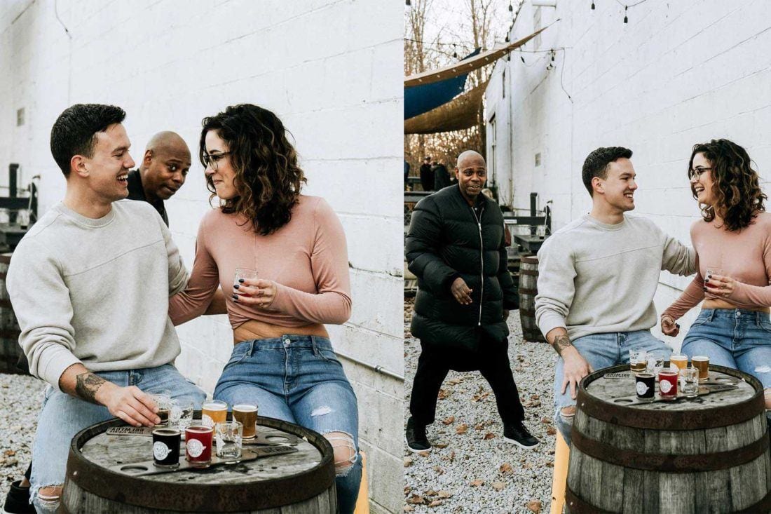 If Dave Chapelle Didn T Photo Bomb Your Engagement Session Did