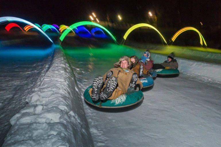 Glow Tubing Is A Super Awesome Thing You Should Totally Do At Snow Trails This Winter 6 glow tubing snow trails