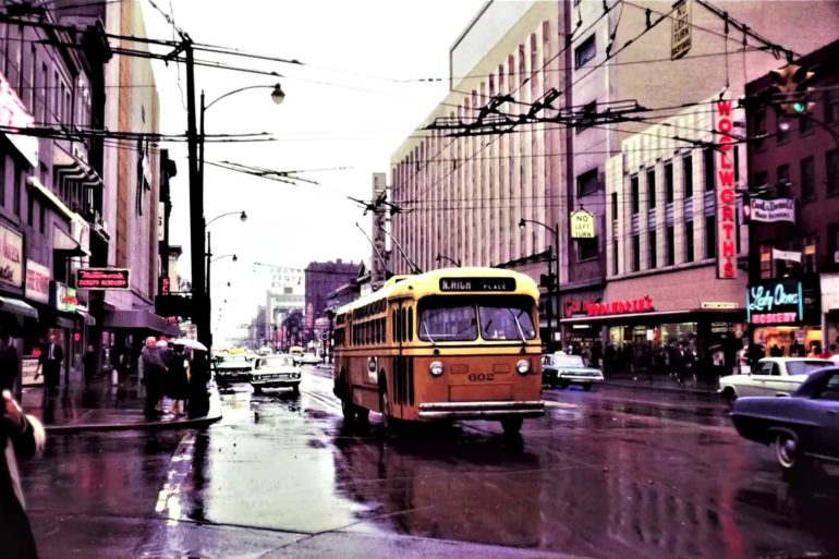 This 1965 Video Of Columbus Shows Off Our Old Trolley Bus System 2 Columbus trolley bus 1
