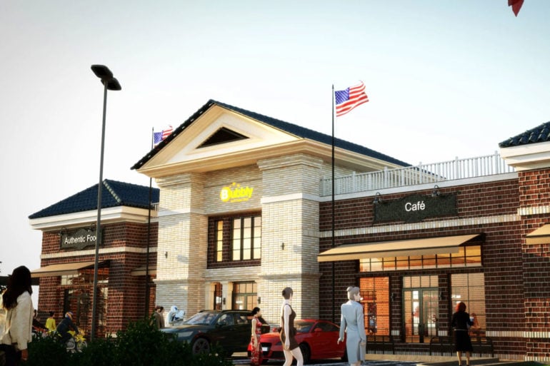 Bubbly hall ext rendering