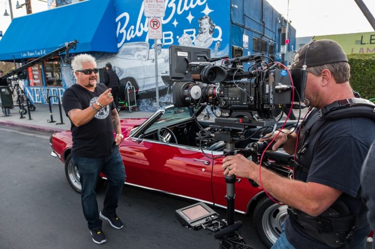 Guy Fieri filming show