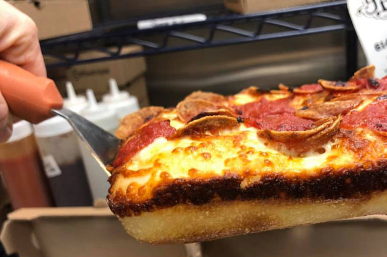 Yellow Brick Pizza Created A New Kind Of Pizza And You Can Grab It At Short North Tavern This Weekend 3 Yellow brick detroit pizza feature
