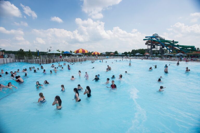 This Summer You Can Enjoy Movie Night While Relaxing In The Wave Pool At Zoombezi Bay