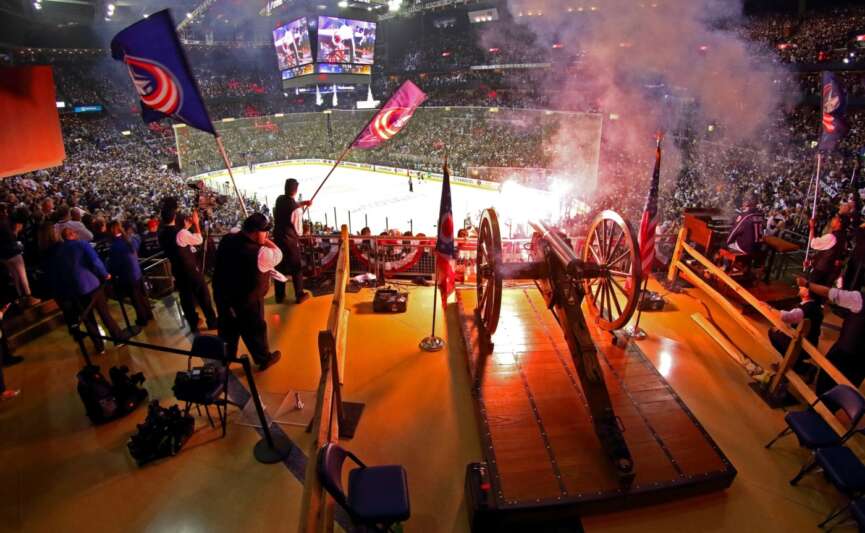blue jackets cannon nationwide arena