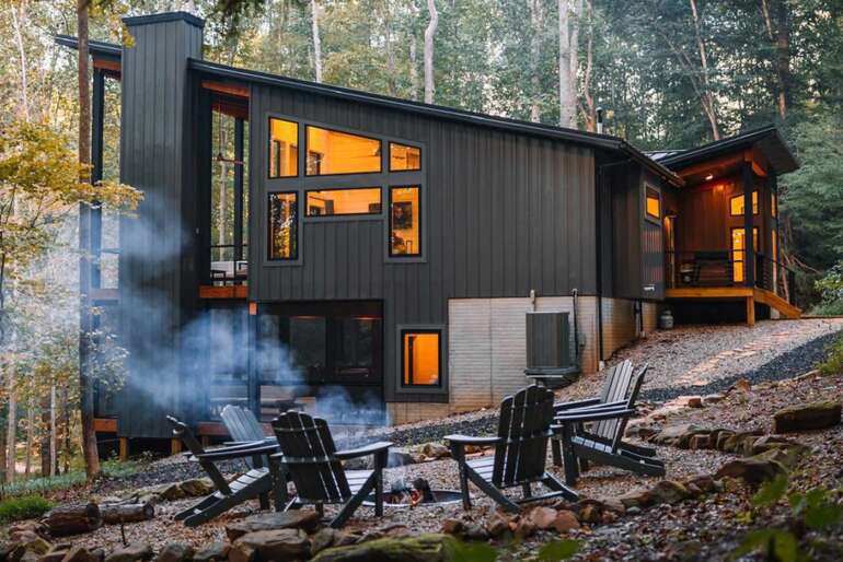 This Modern Cabin In Hocking Hills Is The Peaceful Escape You've Been Dreaming Of 2 Ill have smore hocking hills modern cabin img 8748