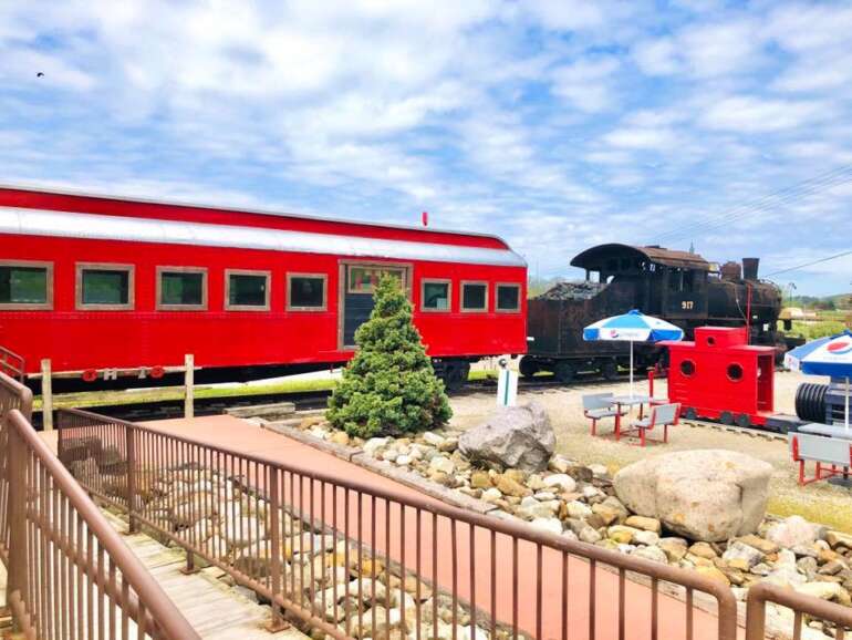 This Old Train Car Diner Was Named The Best Diner In Ohio 3 buckeye express diner patio