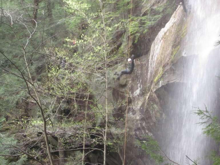 big spring hocking hills adventure trek rappelling