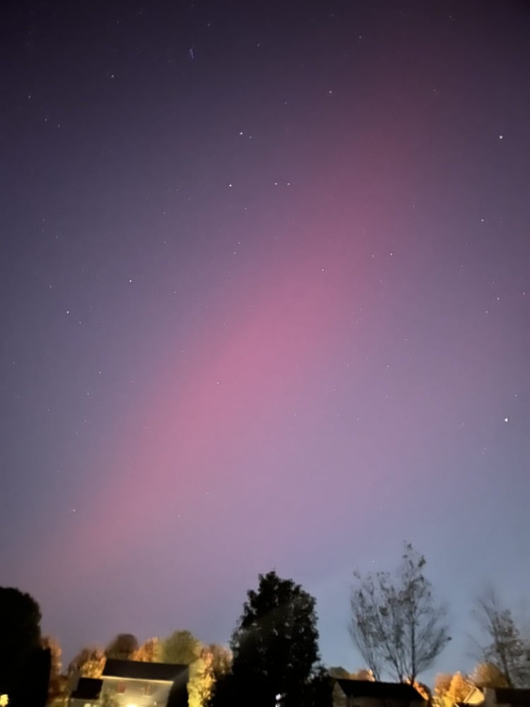 northern lights over delaware ohio