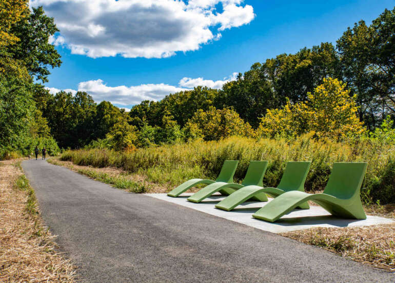 lounge chairs at warner woods park