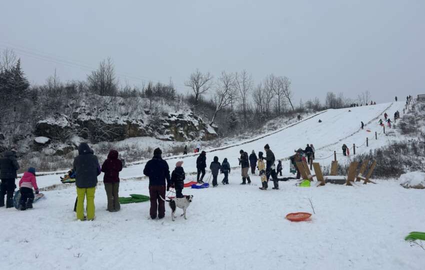 sledding hill quarry trails
