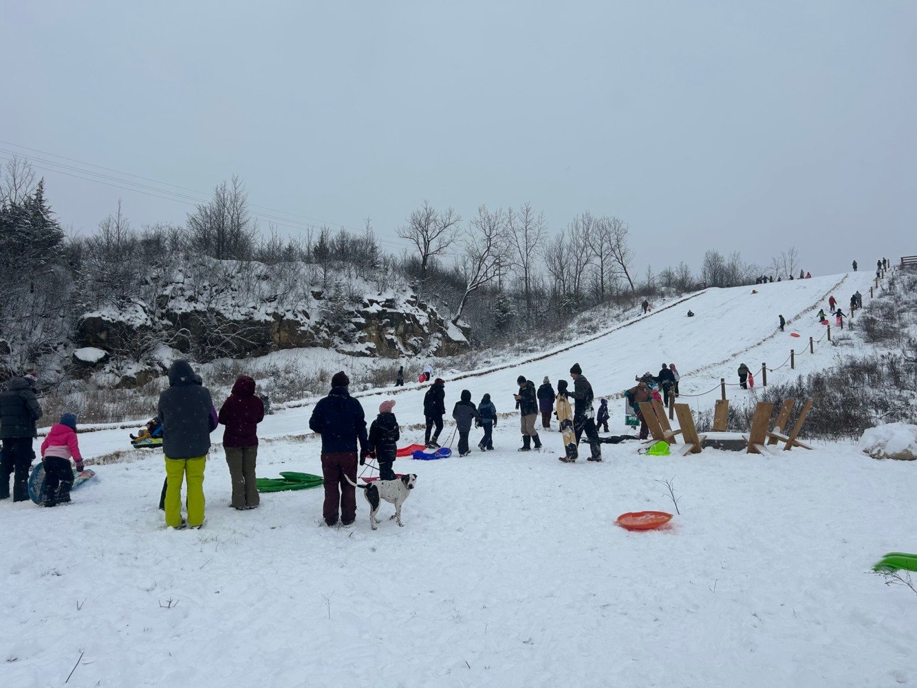 sledding hill quarry trails