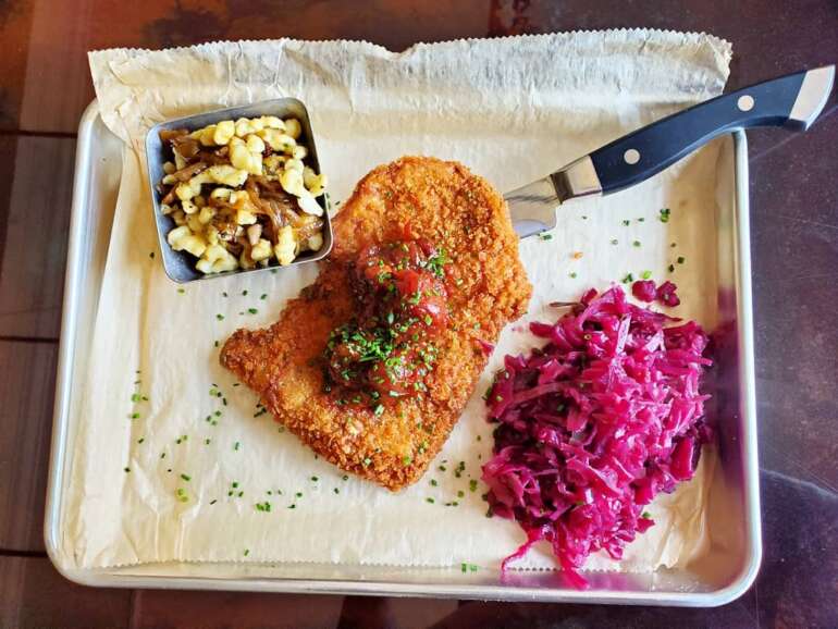 Best Columbus Restaurants For Vegetarians And Meat Eaters 3 vegan schnitzel from gemut