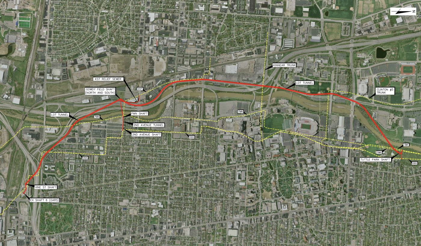 lower olentangy tunnel map