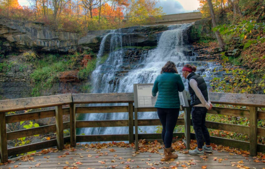 brandywine falls in autumn