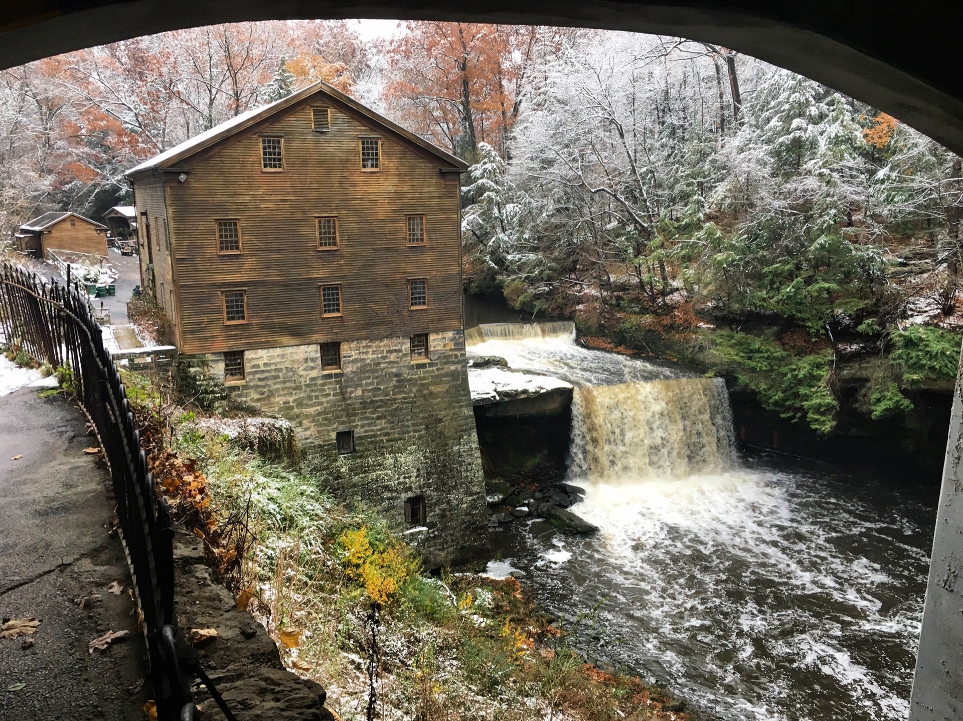 Lanterman's Mill beside the falls on Mill Creek in Youngstown