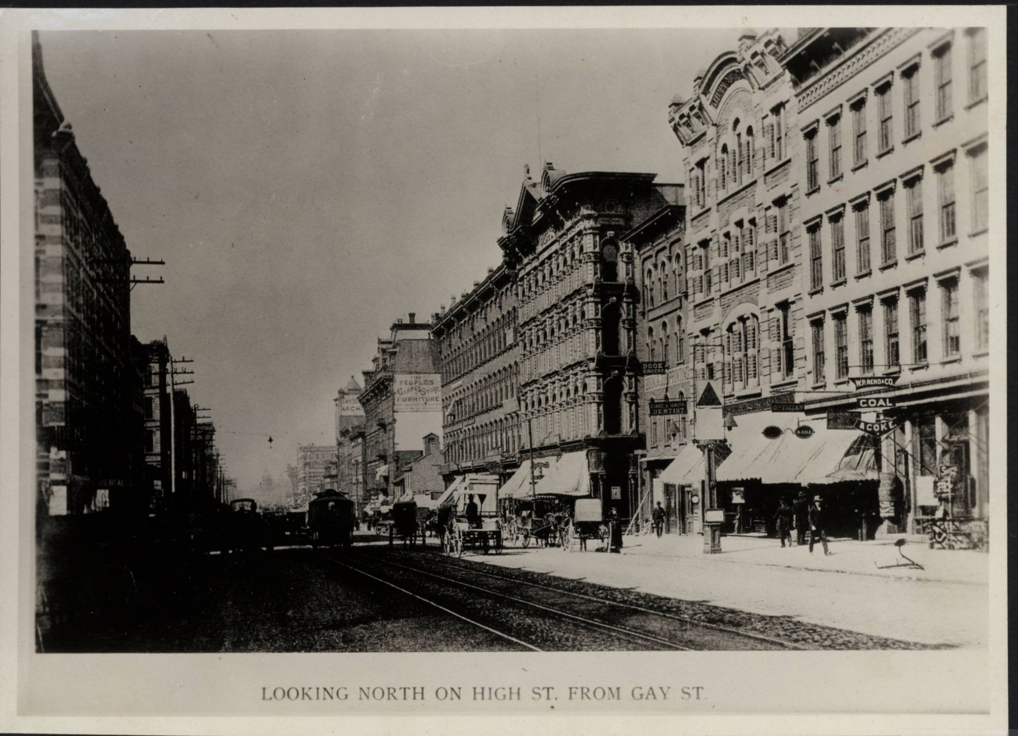 gay and high street in 1889