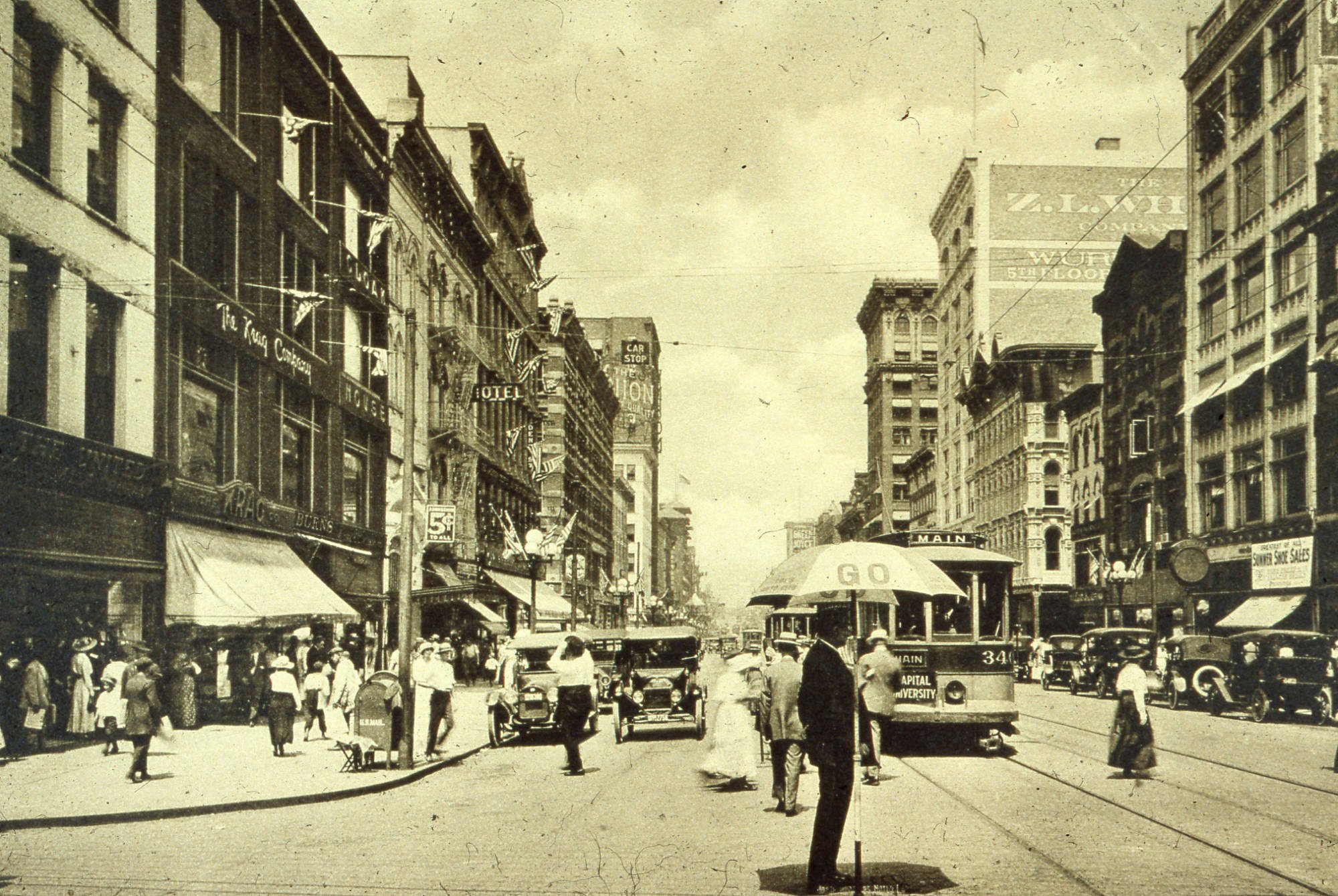 traffic at gay and high 1916