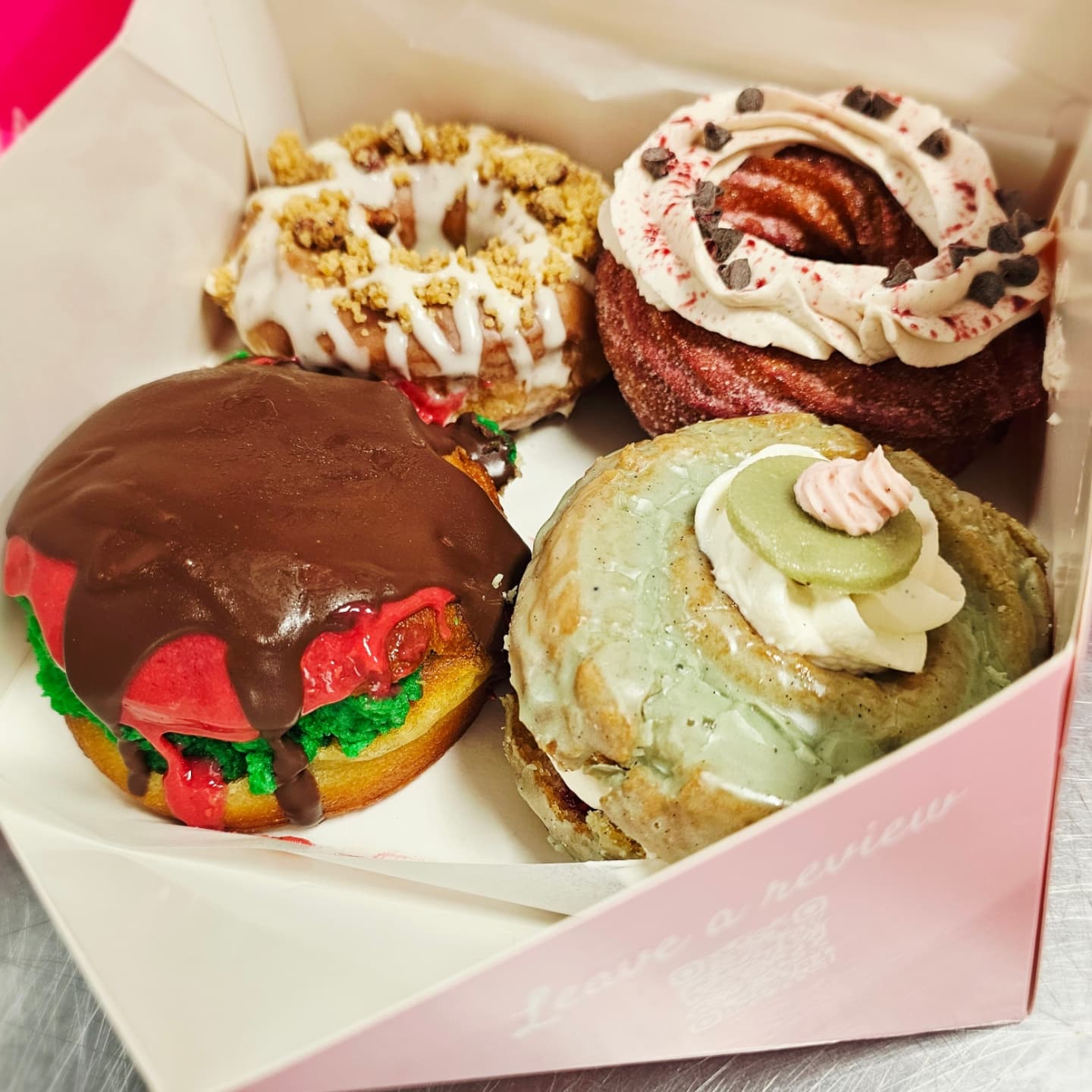 rose dough donuts