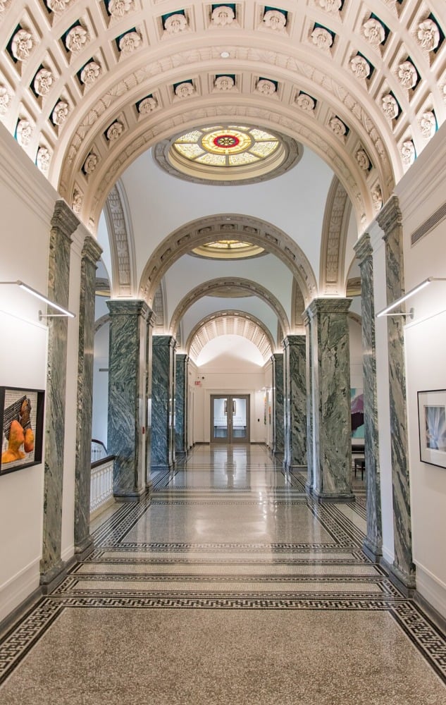 columbus main library hallway
