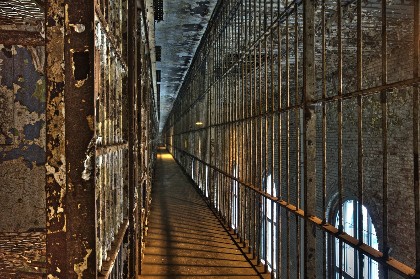 Cell block interior at the Ohio State Reformatory in Mansfield