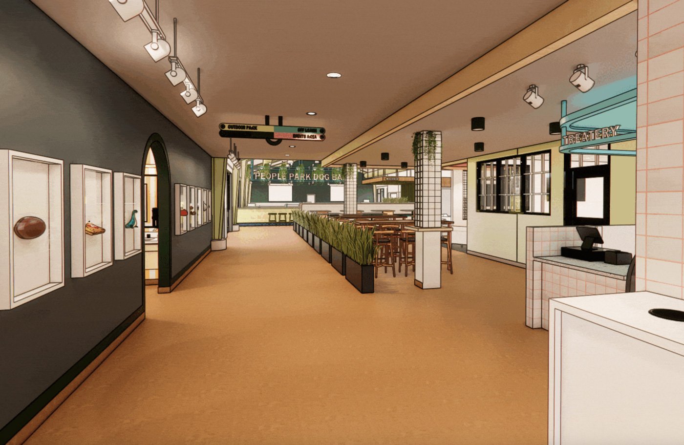 the wag treatery area