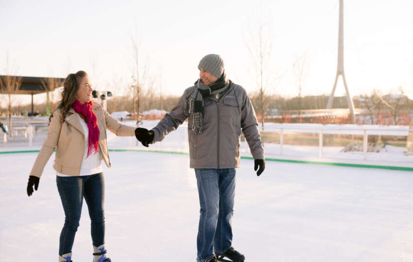 couple ice skating dublin ohio