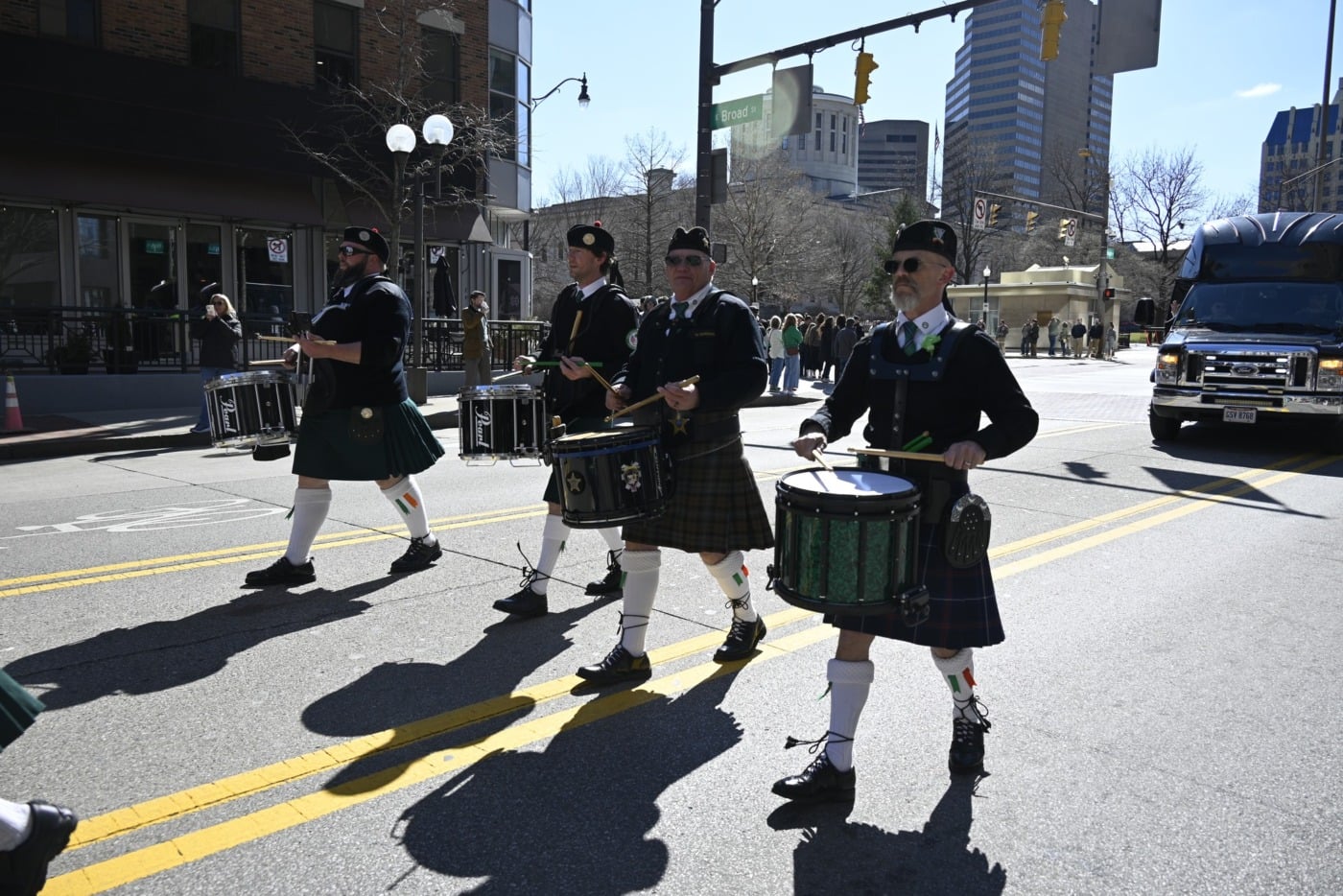 irish drummers in parade