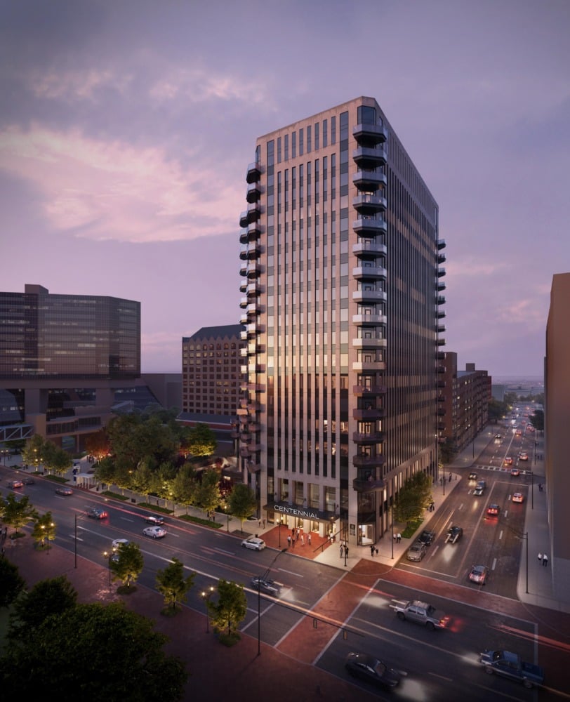 rendering of centennial on high tower