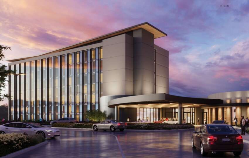 hollywood casino hotel at sunset