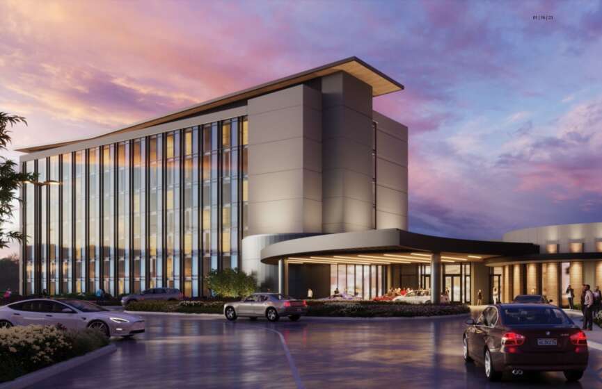 hollywood casino hotel at sunset