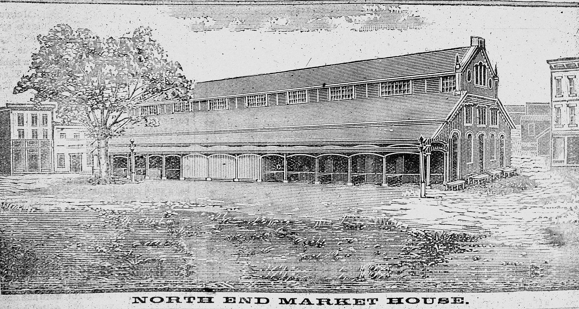 postcard of north market 