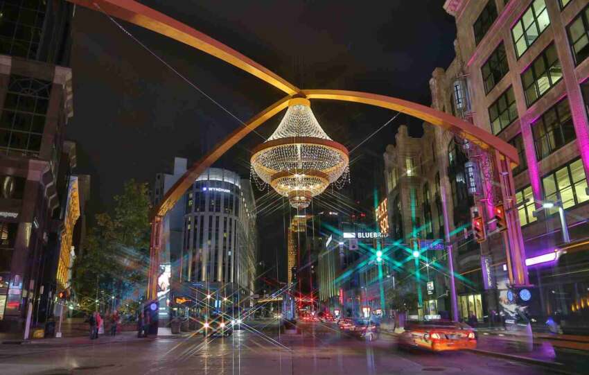ge Chandelier in playhouse square cleveland