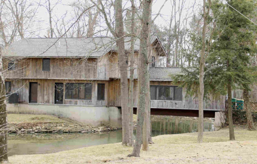 house built over creek