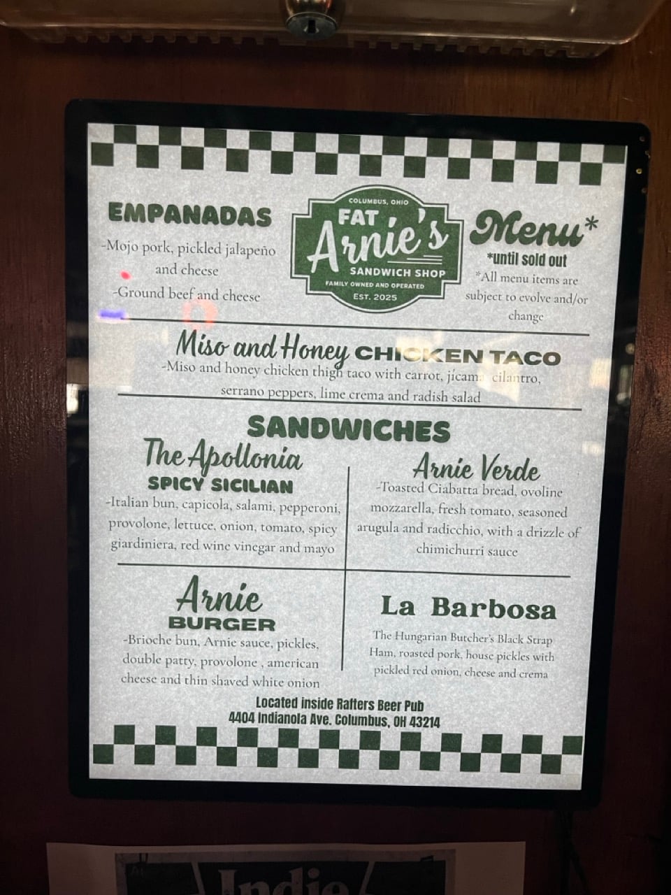 Fat Arnie’s Might Be Columbus’ Most Underrated Food Spot Right Now 4 fat arnies menu