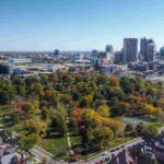 aerial view of goodale park