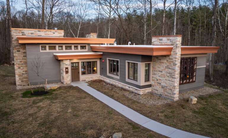 Jesse Owens State Park's New Cabins Are Worth The Drive (And So Are The Bison) 15 frank lloyd wright inspired cabin