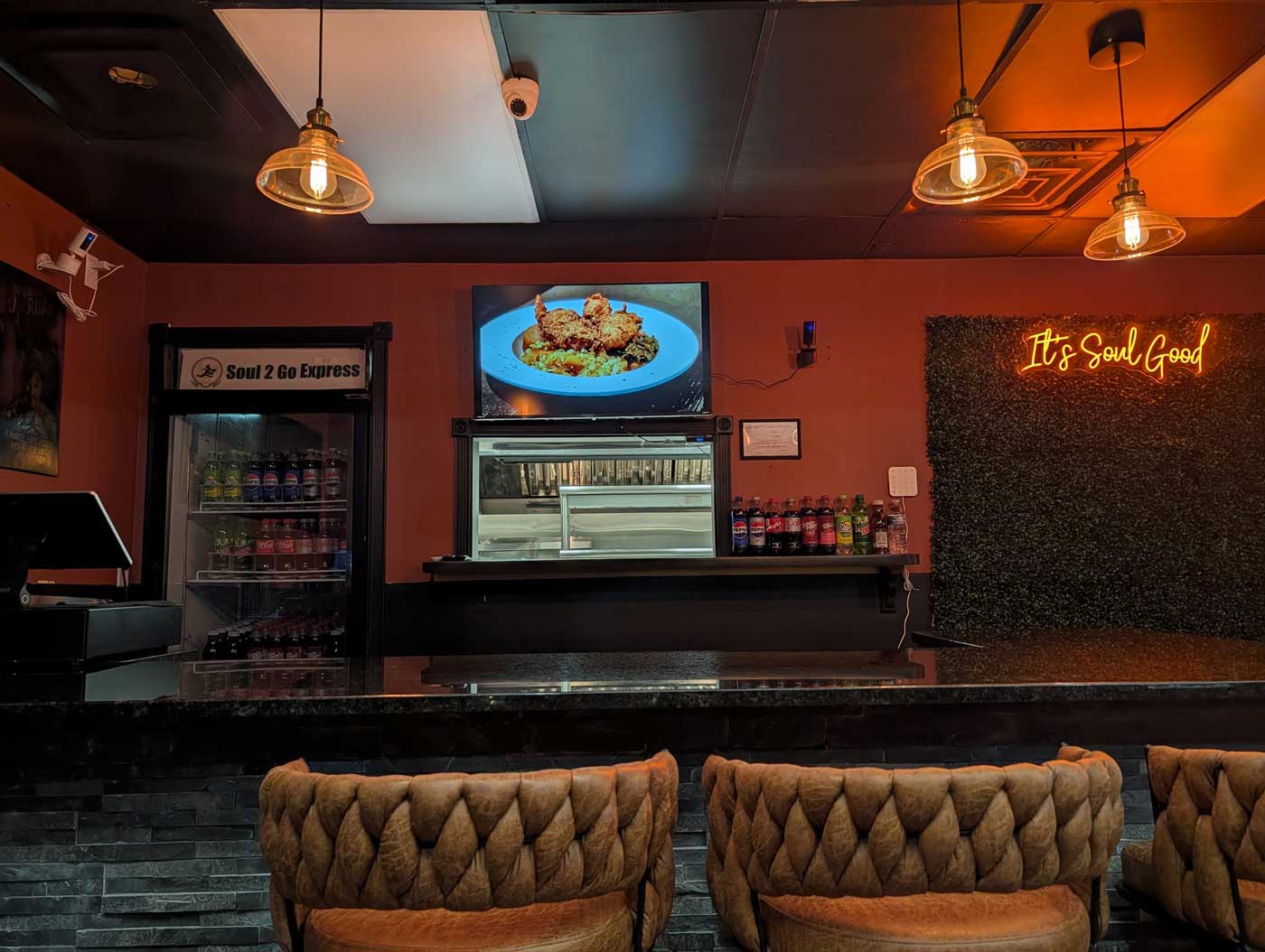 chairs at bar