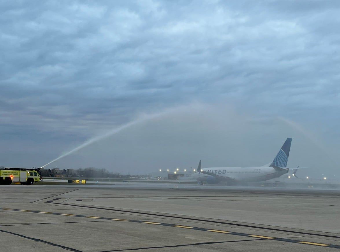 united airplane on tarmac