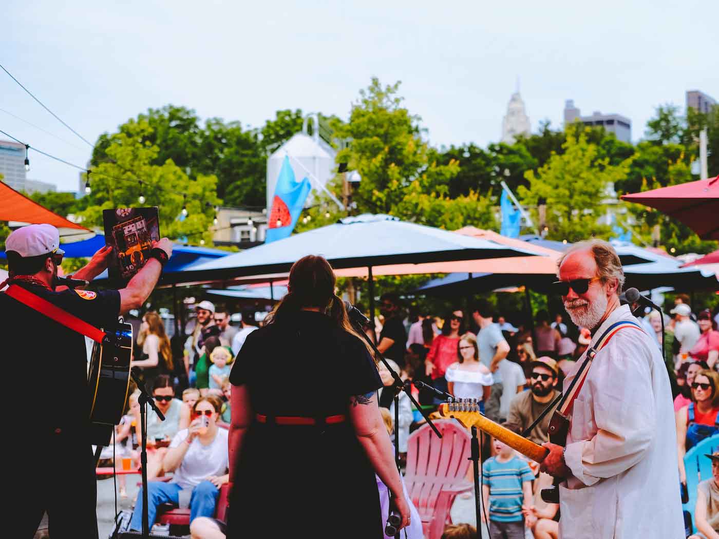 band playing on stage