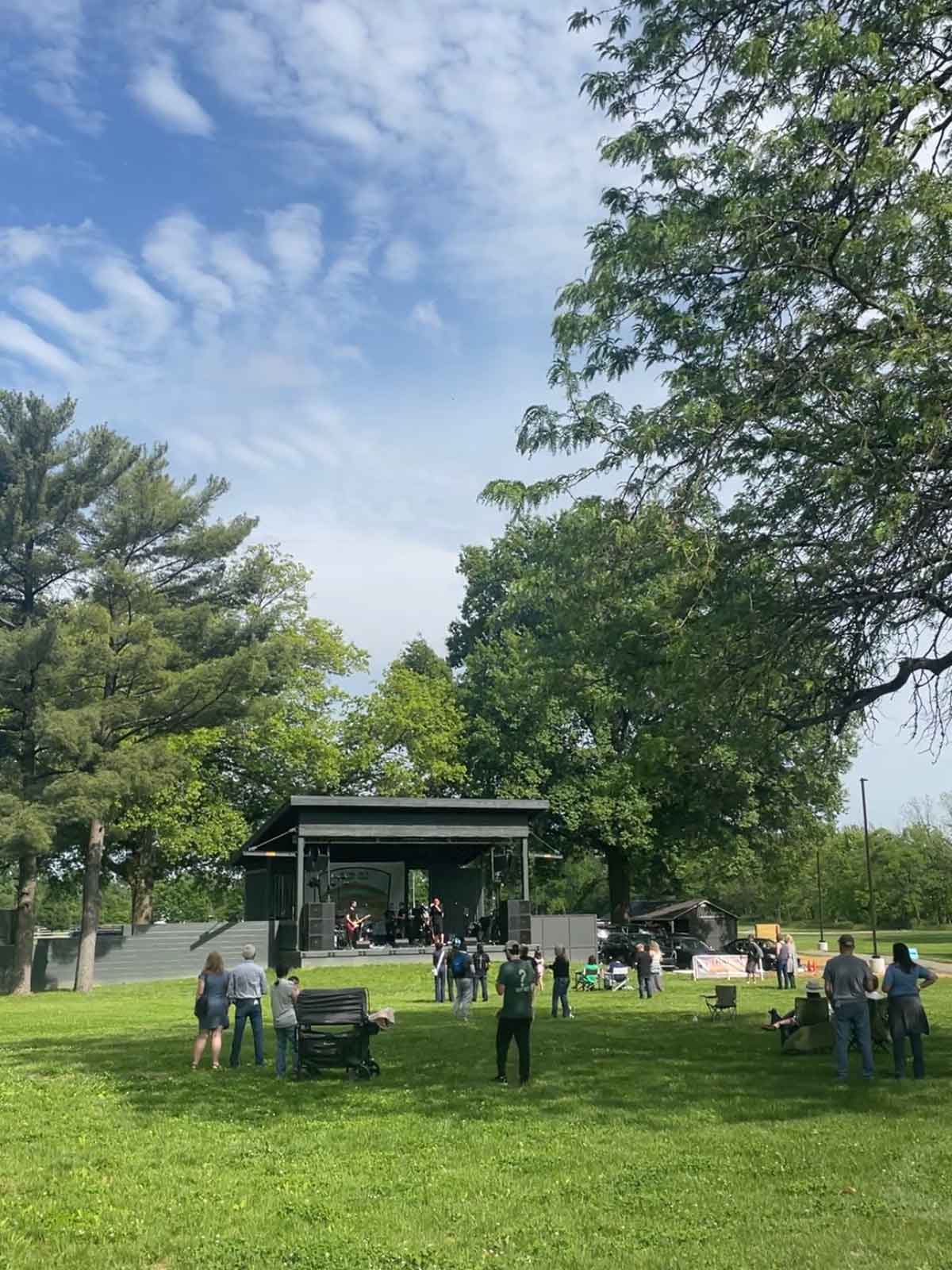 band playing on stage