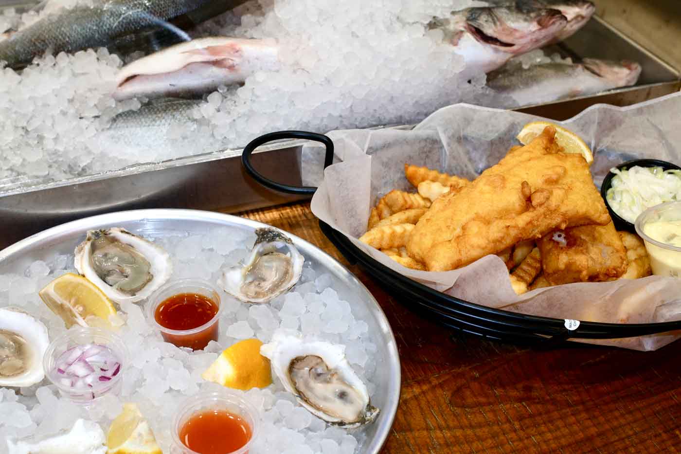 North Market Bridge Park Just Welcomed A New Coastal Comfort Food Spot 3 seafood on ice