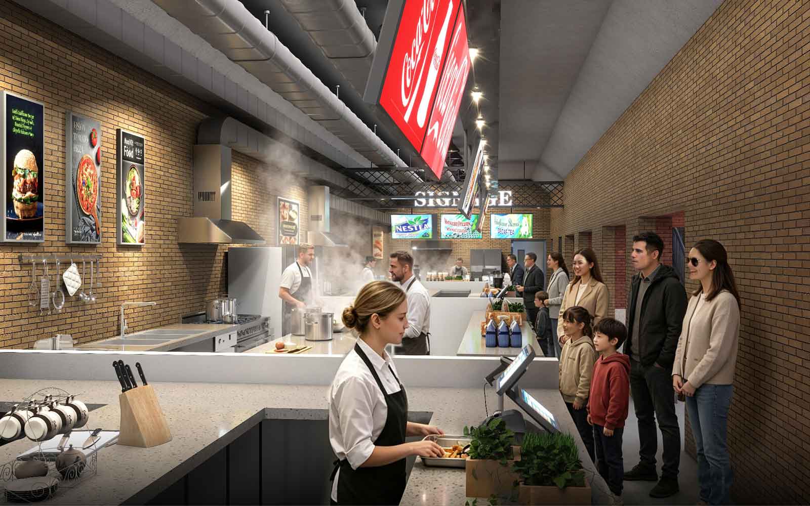 rendering of food hall