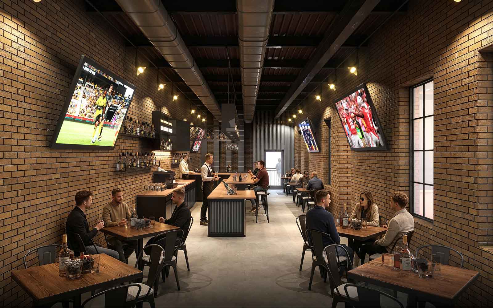 rendering of food hall