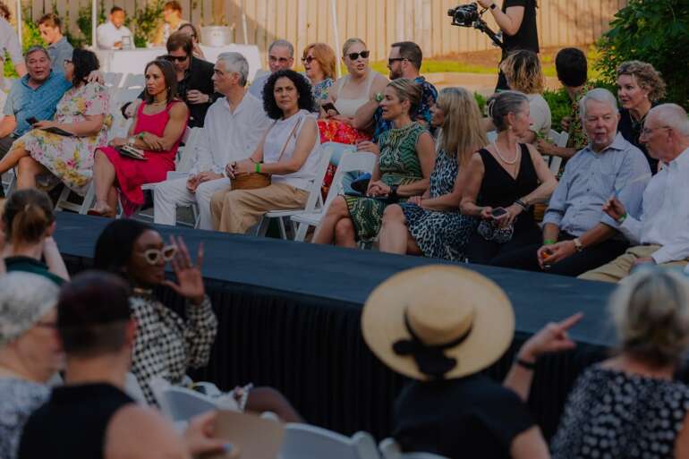 DACO Gala Marks 25 Years With Fashion, Art, And Philanthropy In Lancaster 2 people around fashion runway