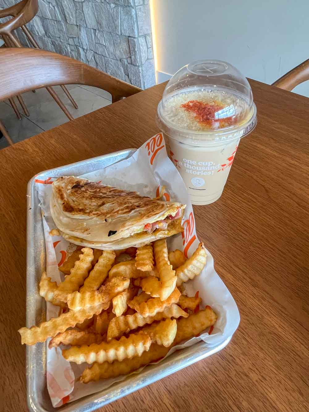 FiLLi Cafe Brings Dubai Tea Culture To Central Ohio 5 chicken melt and fries