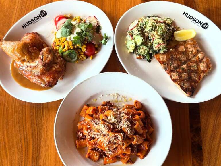 plates of food at hudson 29