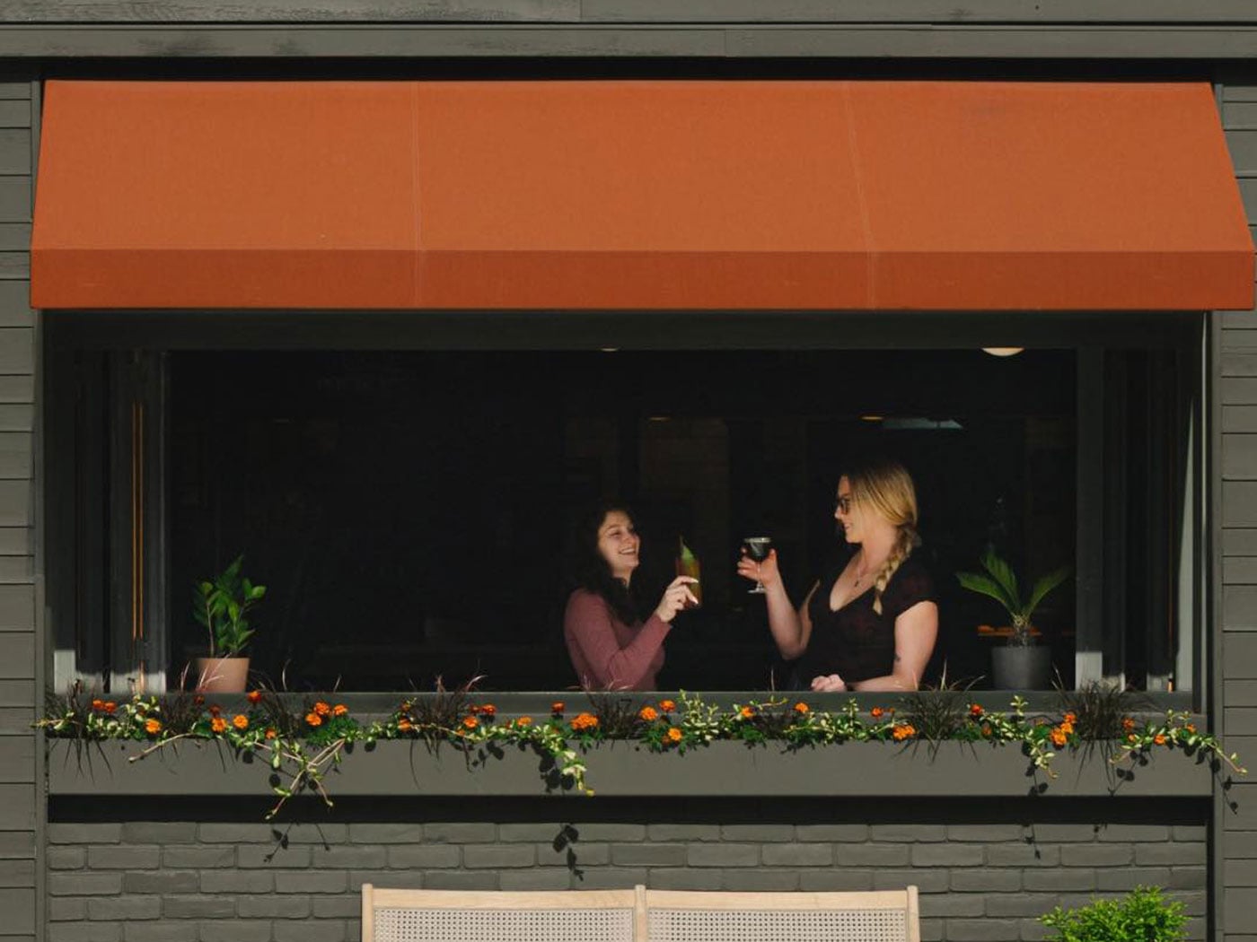people drinking at restaurant